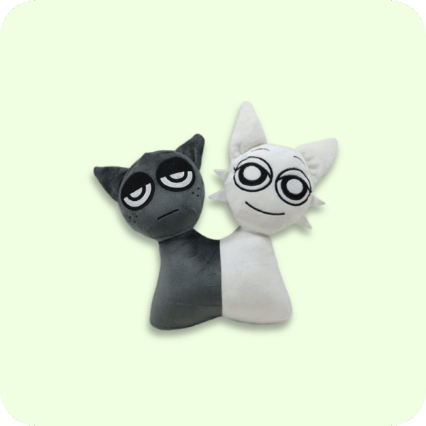 Gray And White One Piece Sprunki Plush