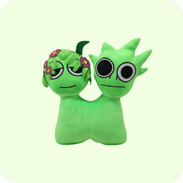 Green Flower Siamese Sprunki Plush