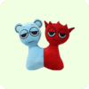 Red And Blue Conjoined Sprunki Plush