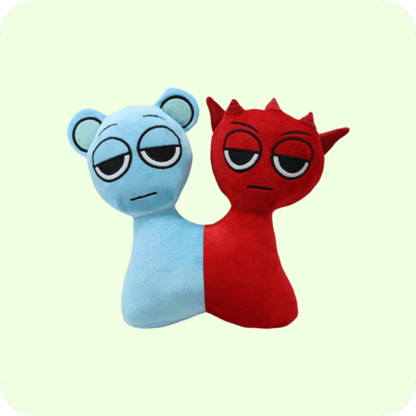 Red And Blue Conjoined Sprunki Plush